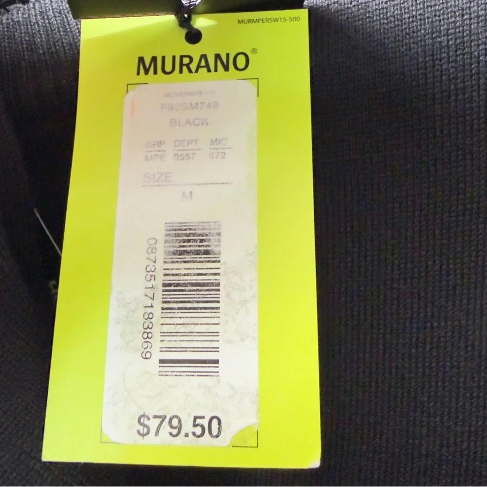 Murano Men Medium‎ Modern Performance Crewneck Pullover Knit Detachable Hood NWT